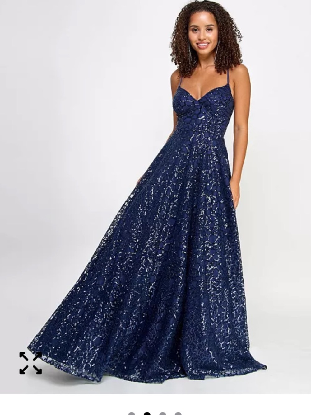 TLC Say Yes created by Macys
Juniors' Sequin Lace-Back Ball Gown 7/8 NWT